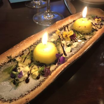 T&T Innovation Kitchen - Edible olive oil candles with smoked sea salt. Yum. - New American Near Me - Palm Desert, California
