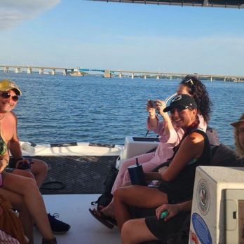 Island Time Boat Tours - Nice Pontoon. Plenty of seating for 6 - Boat Tours Near Me - Holmes Beach, Florida