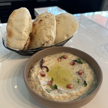 Ammatoli - Fresh Pita with Mutabbal - Mediterranean Near Me - Long Beach, California