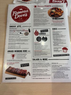 Menu photo 1 Famous Dave's Bar-B-Que Sandusky, OH Menu photo 1 Famous Dave's Bar-B-Que Sandusky, OH