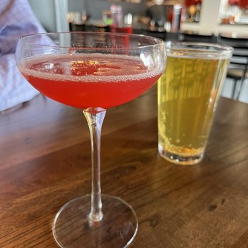 The Rail - Grandview Heights - Proper Cosmo and a dry cider on tap. Happy hour pricing $6 - Burgers Near Me - Columbus, Ohio The Rail - Grandview Heights - Proper Cosmo and a dry cider on tap. Happy hour pricing $6 - Burgers Near Me - Columbus, Ohio