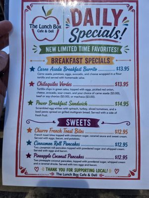 Menu photo 1 The Lunch Box Cafe & Deli La Mesa, CA Menu photo 1 The Lunch Box Cafe & Deli La Mesa, CA