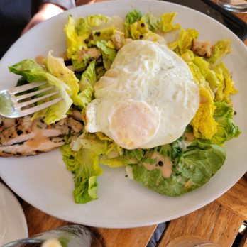 Sapphire - Caesar salad with fried egg - New American Near Me - Laguna Beach, California Sapphire - Caesar salad with fried egg - New American Near Me - Laguna Beach, California