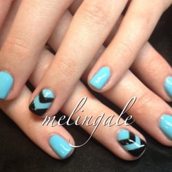 Simply Nails By Mindy - Chevron gel manicure over acrylic