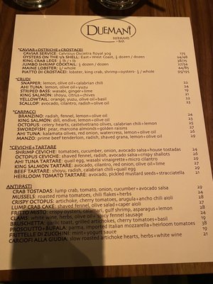 Menu photo 3 Duemani Aspen, CO