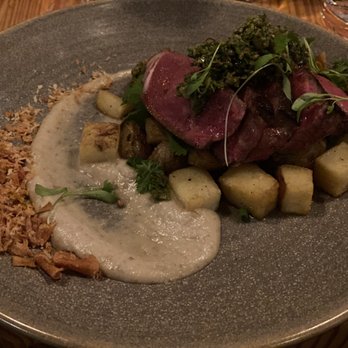Marrow - Michigan beef for the night which was a NY strip steak. - New American Near Me - Detroit, Michigan Marrow - Michigan beef for the night which was a NY strip steak. - New American Near Me - Detroit, Michigan