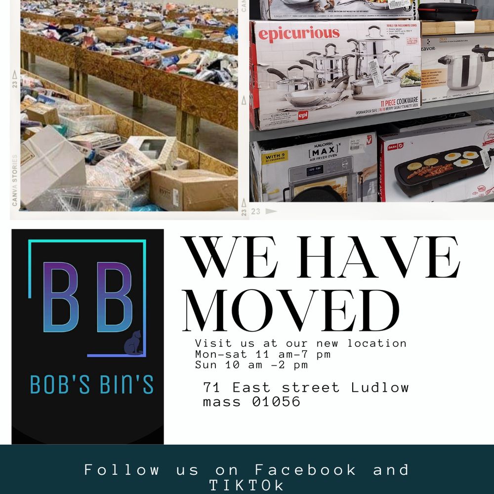 BOBS BINS CLOSED 71 East St, Ludlow, Massachusetts Shopping