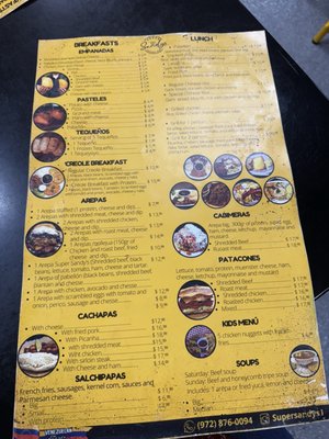 Menu photo 5 Super Sandys Flower Mound, TX