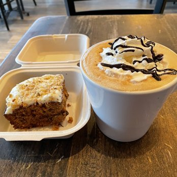 L'aromas - Carrot cake and mocha latte - Bakeries Near Me - Delta, British Columbia L'aromas - Carrot cake and mocha latte - Bakeries Near Me - Delta, British Columbia