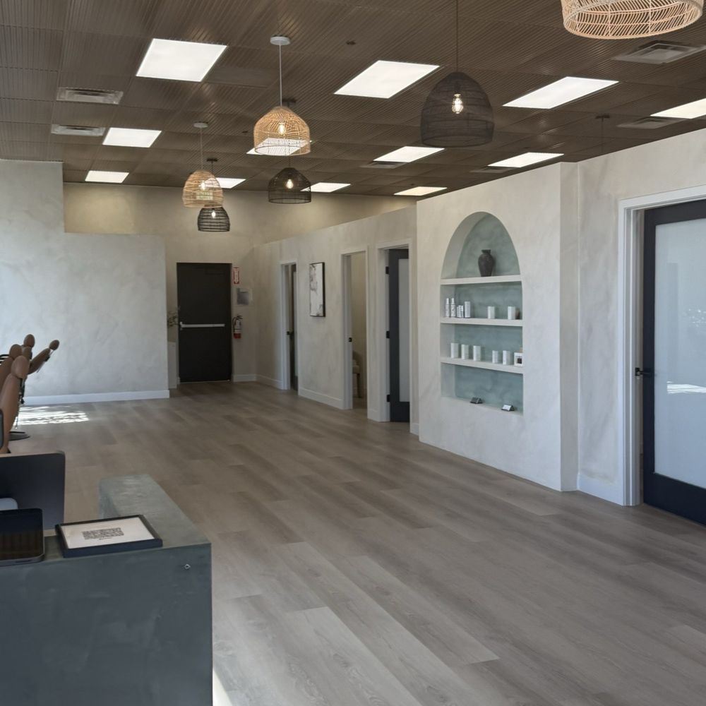 Skin Casa - Doors to the individual rooms and a display for skin products - Threading Services Near Me - Ontario, California Skin Casa - Doors to the individual rooms and a display for skin products - Threading Services Near Me - Ontario, California