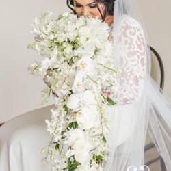 Flowers by Shamay - Cascade white bridal bouquet