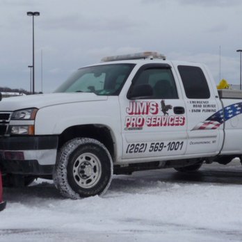Jim's Professional Services - a truck with a snow plow - Snow Removal Near Me - Oconomowoc, Wisconsin Jim's Professional Services - a truck with a snow plow - Snow Removal Near Me - Oconomowoc, Wisconsin