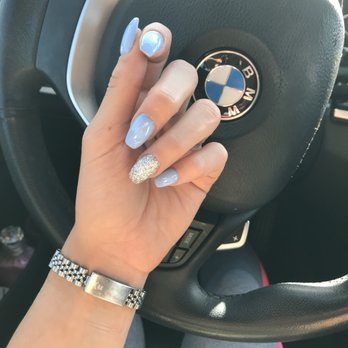 Tip-Toe Nails - Baby Blues With Flare - Nail Salons Near Me - Las Vegas, Nevada