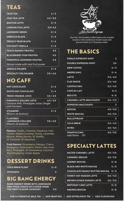 Menu photo 8 LP Espresso Page, AZ