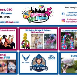 Midwest Fun Factory - Midwest Fun Factory Inc.  Veteran-owned, woman-led. Since 2003: balloons, bubbles, face painting & fun!