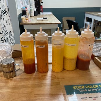 Gina's Waffles & Dogs - Sauce station!! - Hot Dogs Near Me - Bossier City, Louisiana Gina's Waffles & Dogs - Sauce station!! - Hot Dogs Near Me - Bossier City, Louisiana