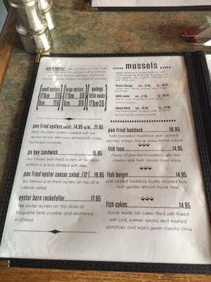 Menu photo 2 The Malpeque Oyster Barn Malpeque, PE