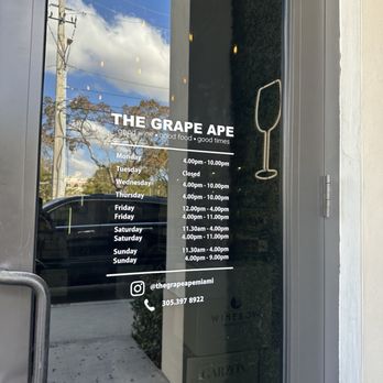 The Grape Ape - Hours - Wine Bars Near Me - South Miami, Florida The Grape Ape - Hours - Wine Bars Near Me - South Miami, Florida
