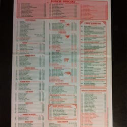 China House - Menu Oct/2013