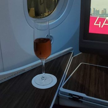 Qatar Airways - Rosé in Business Class. - Airlines Near Me - Queens, New York Qatar Airways - Rosé in Business Class. - Airlines Near Me - Queens, New York