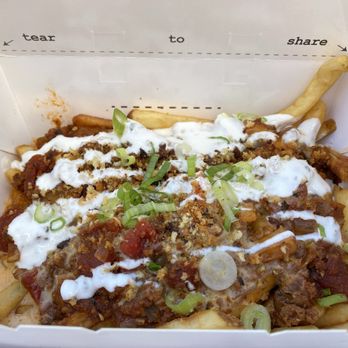 The Kroft - First time having Chili Cheese Fries here. Not the greatest. Kind of watery chili - Poutineries Near Me - Long Beach, California