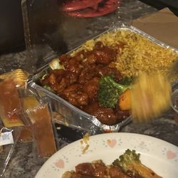 Great Wall - Orange Chicken combo plate, like an orange flavored Tso's but no heat at all. Very good