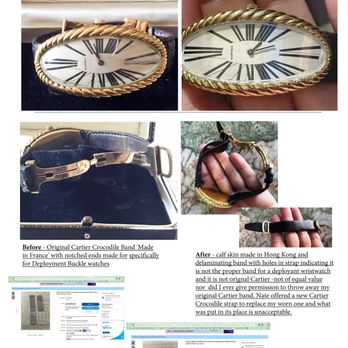 Bonhams  - they even took my original Cartier Trap and put on a delaminating calf skin used piece that does not fit a deployment buckle! - Antiques Near Me - Los Angeles, California