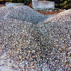 Out of Eden Bulk Landscape Material - Distressed White Marble from a reclamation project. Looks black and white up close. "while it lasts" We deliver call (865) 984-8500