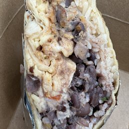 Pollo Asado Burrito with lime