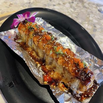 Sushi Times - Baked Salmon Roll - Sushi Bars Near Me - Riverside, California Sushi Times - Baked Salmon Roll - Sushi Bars Near Me - Riverside, California