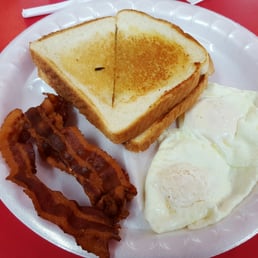 bacon, eggs, and toast