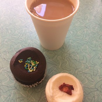 Billy's Bakery - Chocolate frosted chocolate cupcake, strawberry lemonade cupcake and coffee. - Bakeries Near Me - New York, New York Billy's Bakery - Chocolate frosted chocolate cupcake, strawberry lemonade cupcake and coffee. - Bakeries Near Me - New York, New York