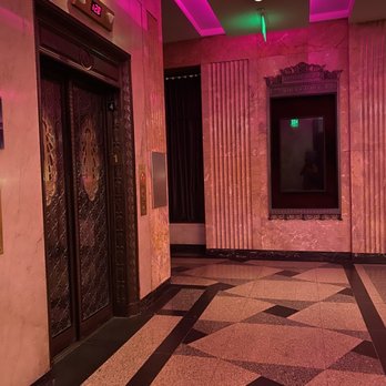 Prohibition - an empty hotel lobby with pink lighting - Lounges Near Me - Minneapolis, Minnesota