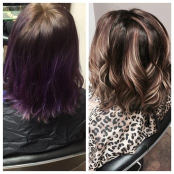 Be So Hair Studio - Color correction dark ash undertones with warm and light balayage - Hair Salons Near Me - Stoneham, Massachusetts Be So Hair Studio - Color correction dark ash undertones with warm and light balayage - Hair Salons Near Me - Stoneham, Massachusetts