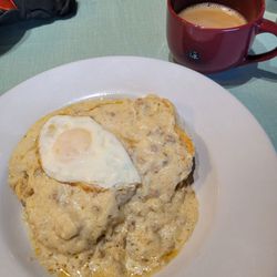 The Adobe Cafe & Bakery - Half Order of Biscuits and Gravy