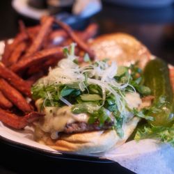 Black Tap - Anaheim - Truffle burger w/ sweet potato fries