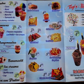 TiRi Bionicos - Menu 2/2 - Juice Bars & Smoothies Near Me - Rosemead, California