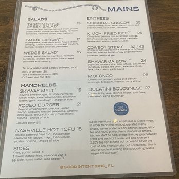 Good Intentions - Menu - Vegan Near Me - St. Petersburg, Florida Good Intentions - Menu - Vegan Near Me - St. Petersburg, Florida