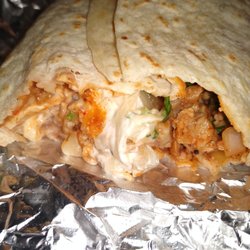 El Tapatio #2 - Inside shot of pollo burrito!