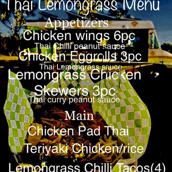 Thai Lemongrass - a menu for a restaurant - Food Trucks Near Me Thai Lemongrass - a menu for a restaurant - Food Trucks Near Me