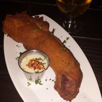 Common Theory - Bacon-wrapped corn dog. - Gastropubs Near Me - San Diego, California Common Theory - Bacon-wrapped corn dog. - Gastropubs Near Me - San Diego, California