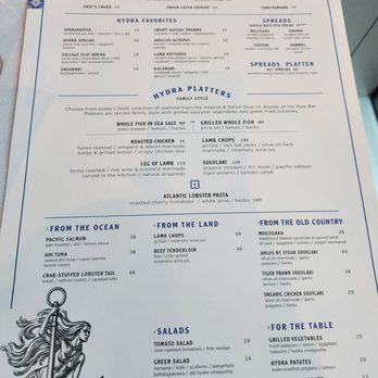 Hydra Estiatorio - Regular dining menu - Mediterranean Near Me - Vancouver, British Columbia Hydra Estiatorio - Regular dining menu - Mediterranean Near Me - Vancouver, British Columbia