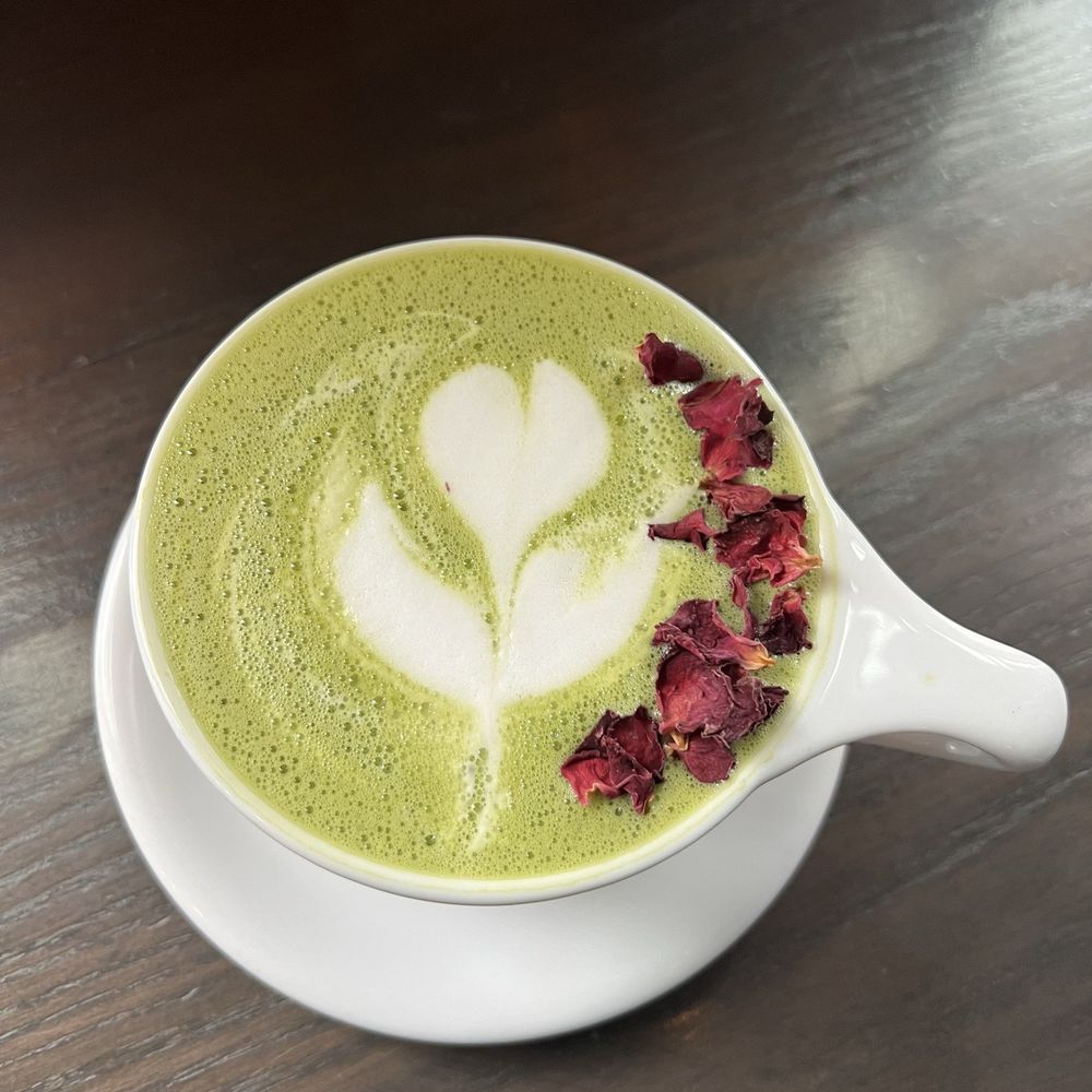 Third Culture Coffee - Macha Rose water latte - Coffee & Tea Near Me - Bellevue, Washington Third Culture Coffee - Macha Rose water latte - Coffee & Tea Near Me - Bellevue, Washington