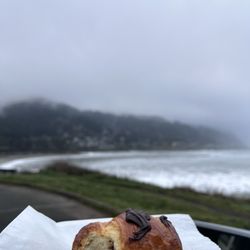 Bread & Roses Bakery - Chocolate croissant with a view