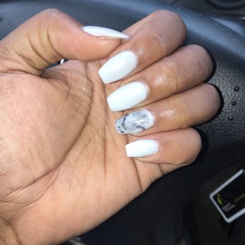 Orchid Spa - Matte grey with marble accent nail by Kathy at Orchid Nails - Nail Salons Near Me - Harrisburg, North Carolina Orchid Spa - Matte grey with marble accent nail by Kathy at Orchid Nails - Nail Salons Near Me - Harrisburg, North Carolina