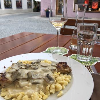 Aquila Restaurant - Deliciously flavorful. Highly recommend the skewered pork with "Bavarian cheese noodles" aka Mac n' Cheese! - Restaurants Near Me - Füssen, BY Aquila Restaurant - Deliciously flavorful. Highly recommend the skewered pork with "Bavarian cheese noodles" aka Mac n' Cheese! - Restaurants Near Me - Füssen, BY