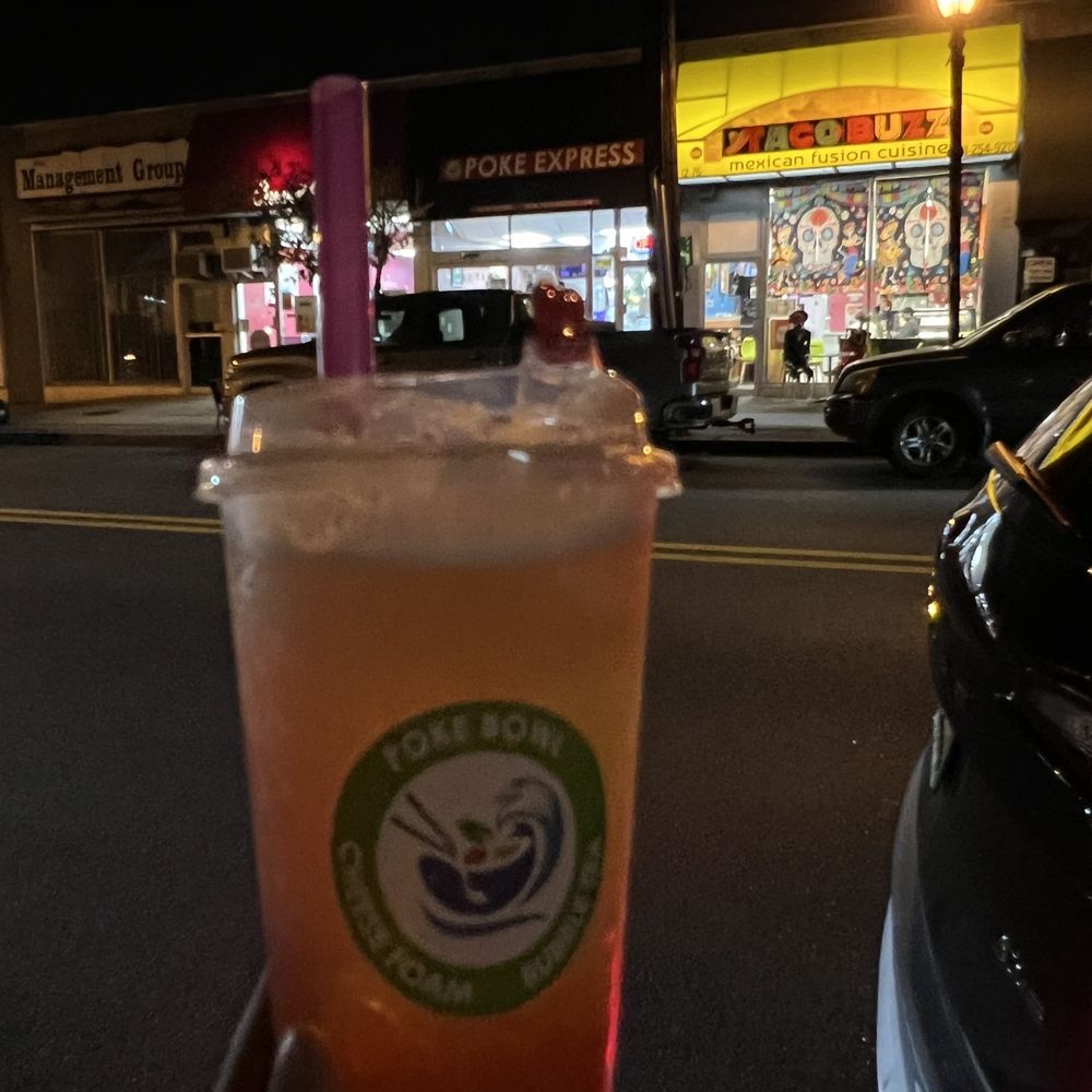 Poke Express - Lychee tea with strawberry popping pearls - Coffee & Tea Near Me - Fair Lawn, New Jersey Poke Express - Lychee tea with strawberry popping pearls - Coffee & Tea Near Me - Fair Lawn, New Jersey