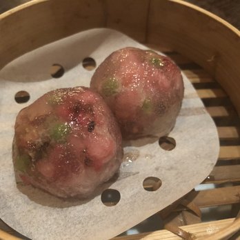 Mott 32 - Scallop, shrimp & beetroot dumplings - Chinese Near Me - Vancouver, British Columbia Mott 32 - Scallop, shrimp & beetroot dumplings - Chinese Near Me - Vancouver, British Columbia