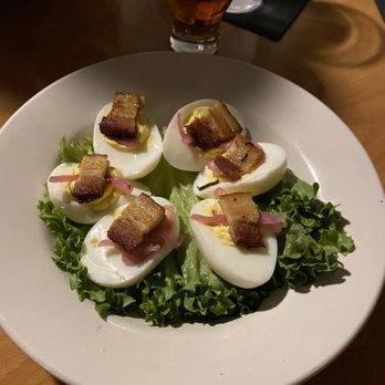 Bourbon On Main - Deviled Eggs with Pork Belly - Cocktail Bars Near Me - Frankfort, Kentucky