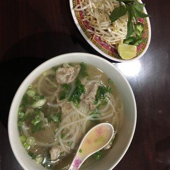 Pho Cali - Rare steak pho. The steak cooks itself to a medium doneness in the hot broth. - Vietnamese Near Me - Philadelphia, Pennsylvania